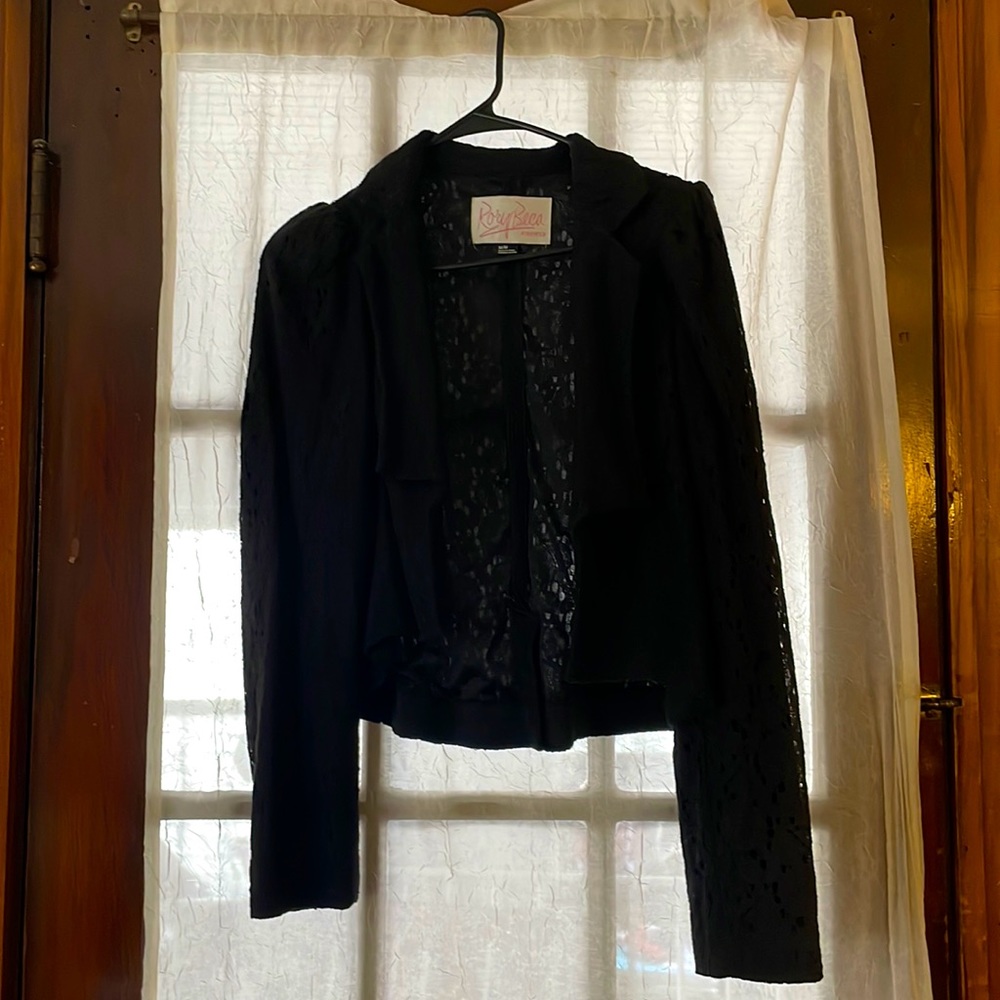 Black blazer. Lace material